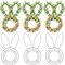 6-Pack 16-Inch Easter Bunny Wreath Frames – DIY Wire Wreath Forms for Spring and Holiday Decorations